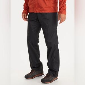 Marmot PreCip Eco Full Zip Pant Water Resistant Lightweight Pull On Black Sporty